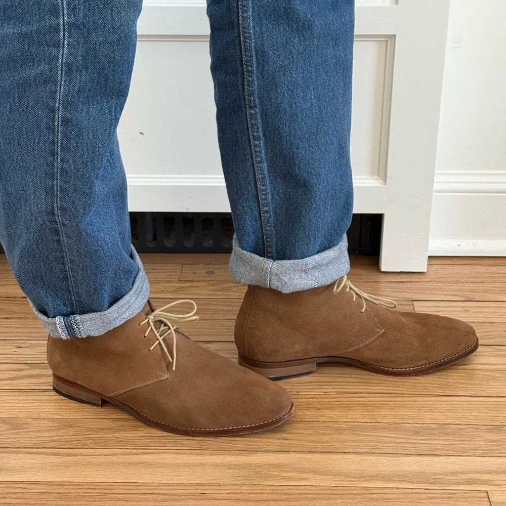 Men's Brown Suede Shoes - Picture 9 of 14